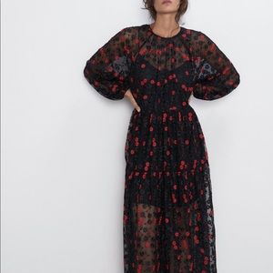 Beautiful sheer floral maxi dress